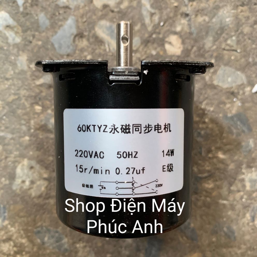 Motor giảm tốc AC 220v 60KTZY 15 vòng phút