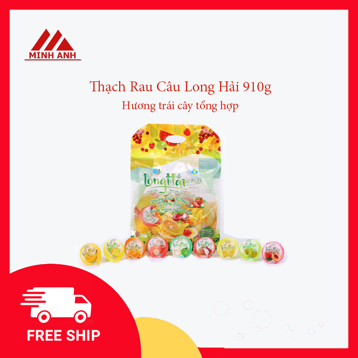 Thạch Rau Câu Long Hải 910g, Thạch Rau Câu Trái Cây, Bách hóa Minh Anh