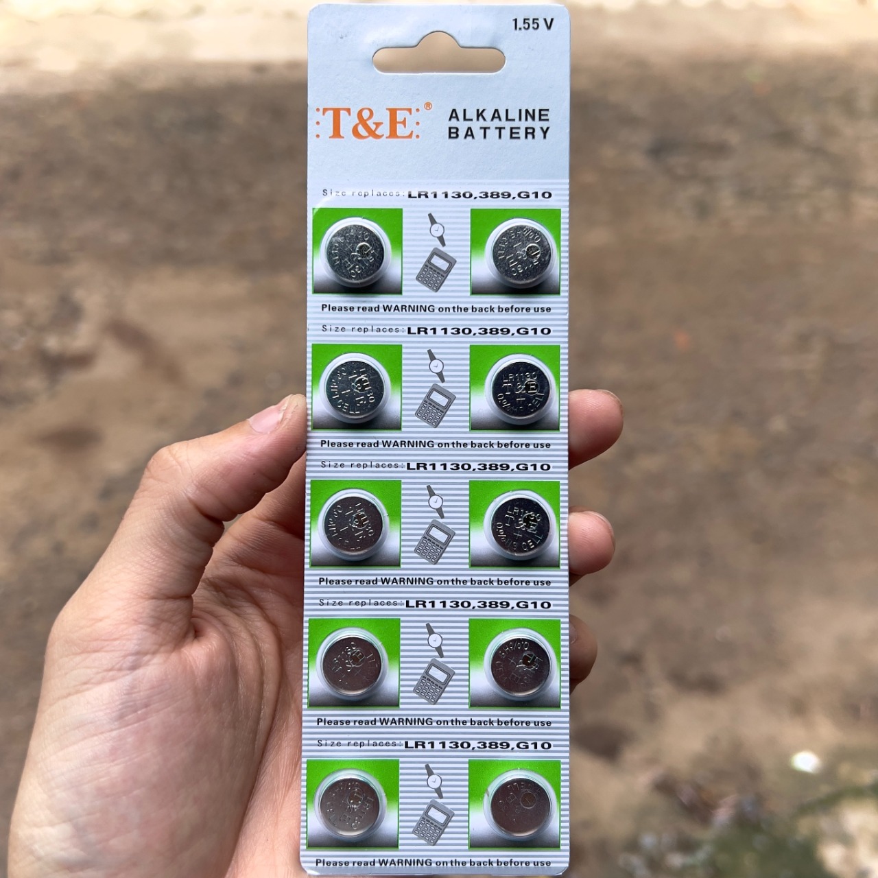 Pin lr1130 vỉ 10 viên pin cúc áo chính hãng t&e mẫu mới