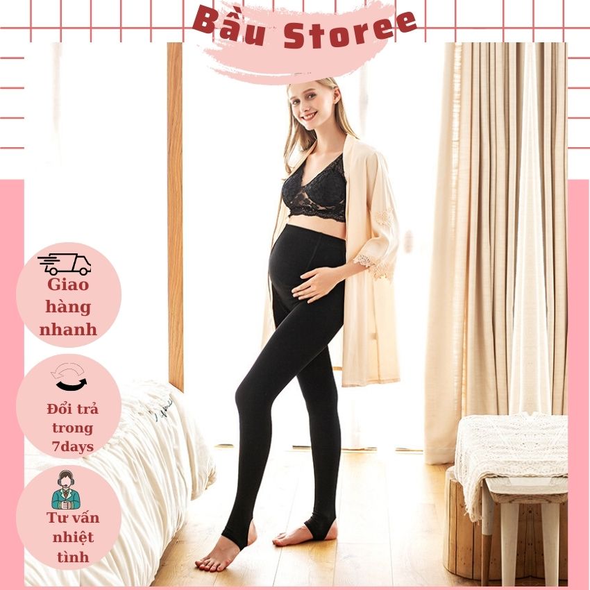 Quần tất bầu dày vừa dẫm gót và cả bàn siêu co dãn- quần lót lông dẫm gót ấm áp cho mẹ bầu mặc váy