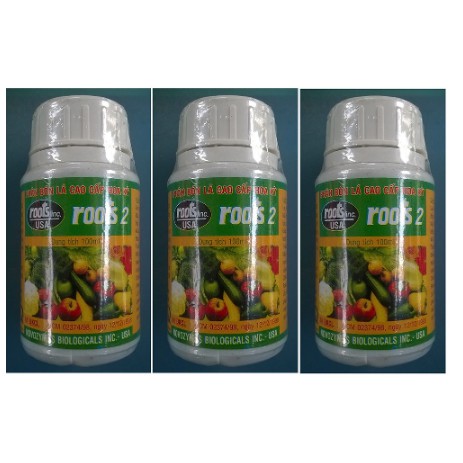 Combo 3 chai roots 2 dung tích 100ml / chai roots2 - kích rễ cao cấp root cho cây trồng của novozyme usa