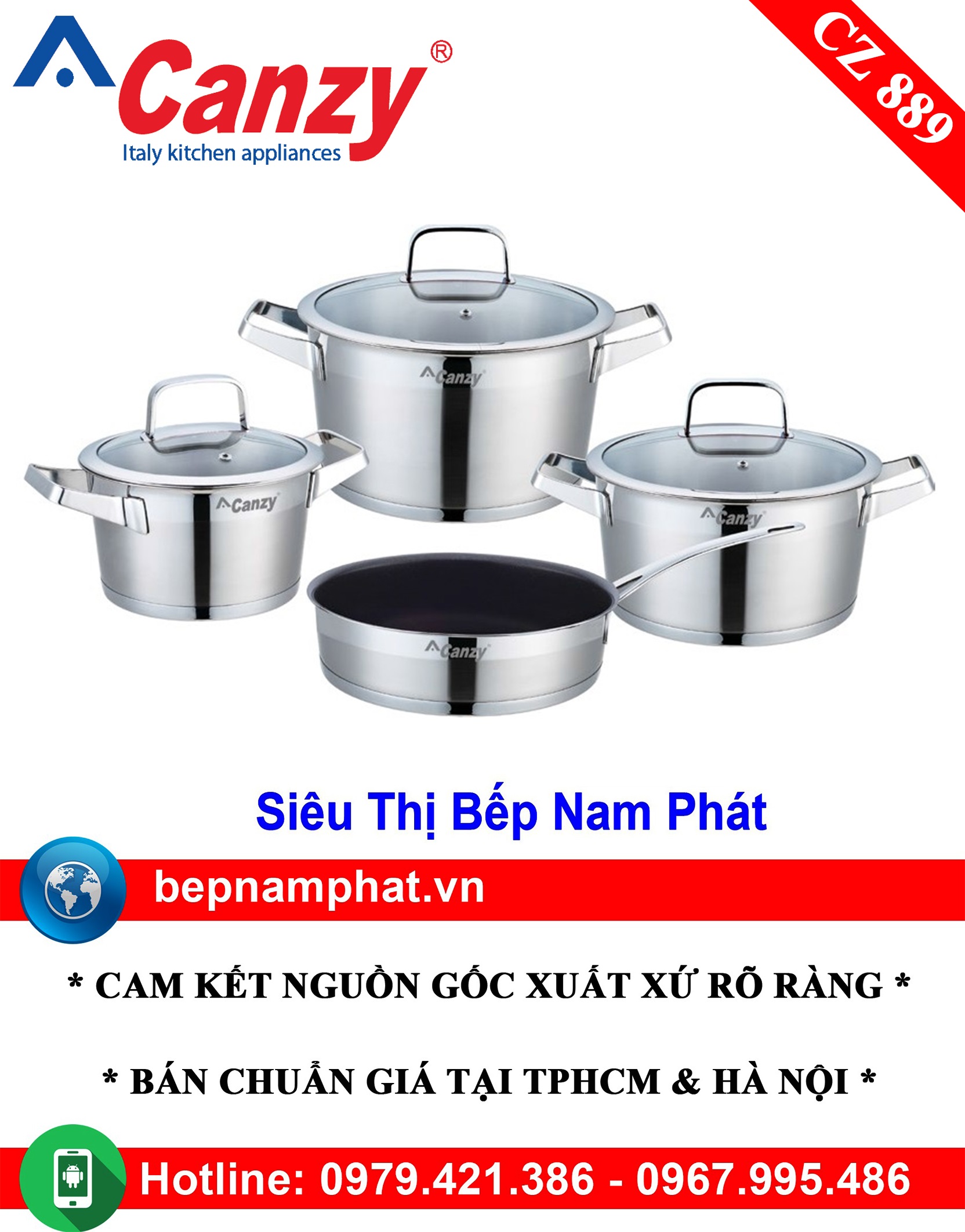 Bộ nồi từ cao cấp Canzy CZ 899 bộ nồi bếp từ bộ nồi đáy từ bộ nồi điện từ bộ nồi chảo từ bộ nồi từ bộ nồi bếp từ elo bộ nồi bếp từ elmich bộ nồi inox bộ nồi sunhouse