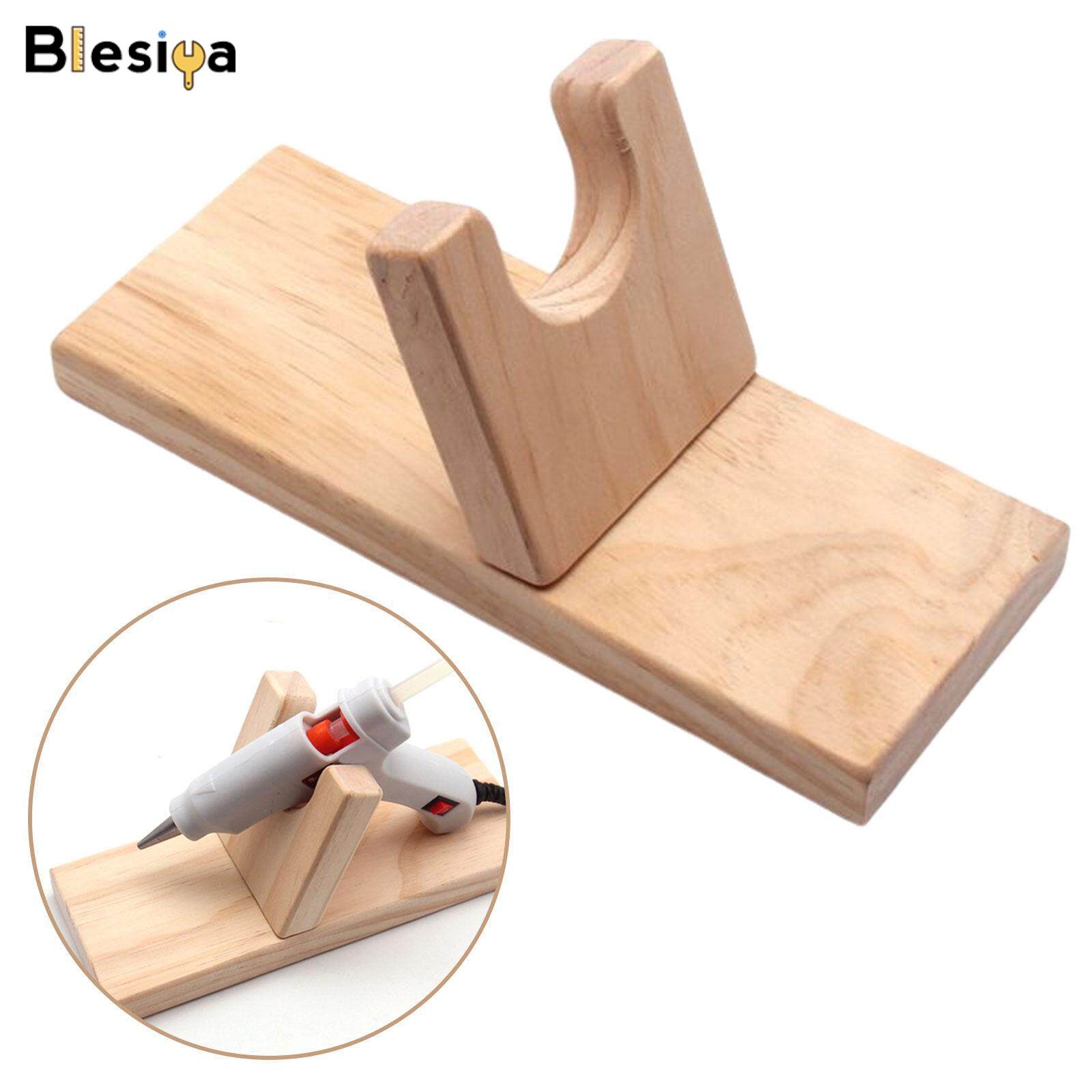 Blesiya Hot Glue Holder Wood Rack Bracket Hot Glue Machine Base Glue Stand