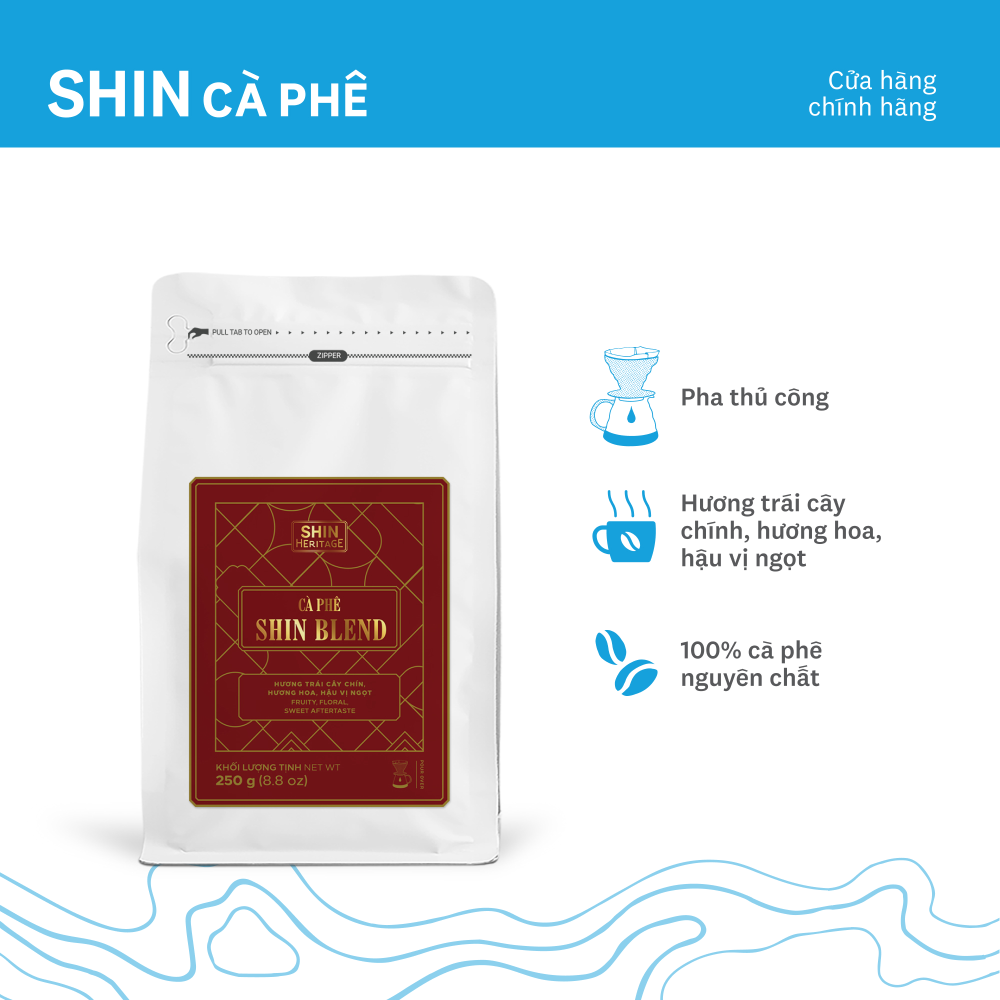 Cà Phê Cao Cấp Pha Thủ Công - Shin Blend - SHIN Cà Phê 250g/gói