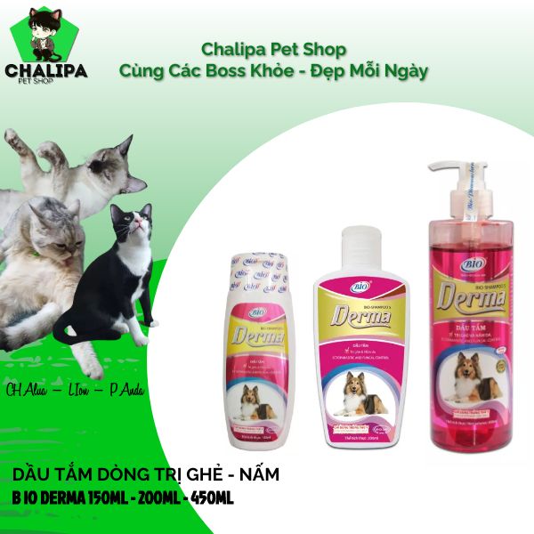 Sữa tắm nấm cho chó mèo bio derma - chai 150ml - 200ml - 450ml