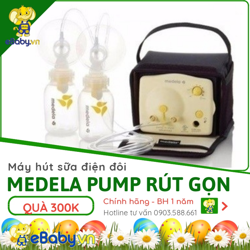 Máy hút sữa medela pump rút gọn like new ebaby - máy hút sữa medela hàng chính hãng 100% - bảo hành chính 15 tháng toàn quốc + kèm quà tặng