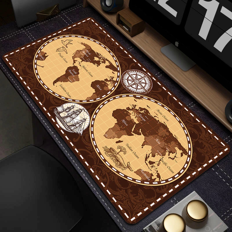 R Navigation bản đồ chơi game lớn Chuột Mat 900x400mm trò chơi HD in chuột Pad nghệ thuật cao su máy tính Mousepad Gamer Bàn phím Mat xl8889