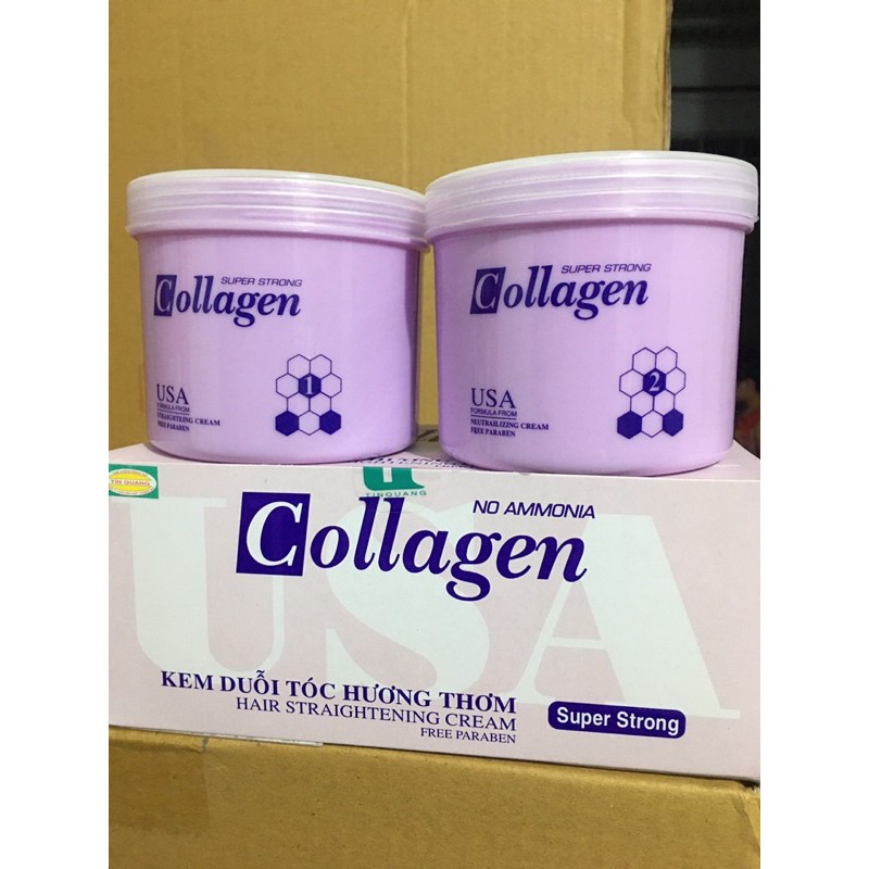[HCM]Cặp thuốc duỗi tóc collagen sp