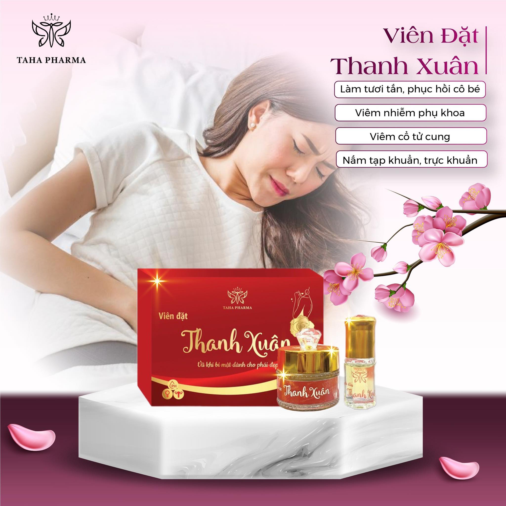 Viên đặt se khít thanh xuân taha hộp 10v tặng 1 lọ nước hoa 5ml