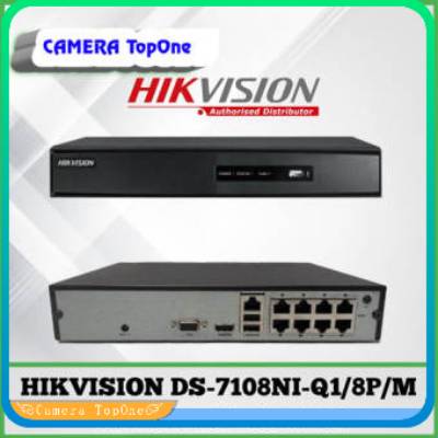 [HCM][NHÀ PHÂN PHỐI BH 2 NĂM FREESHIP 20K]Đầu ghi IP 8 kênh Hikvision DS-7108NI-Q1/8P/M H.265+ - Hỗ Trợ PoE