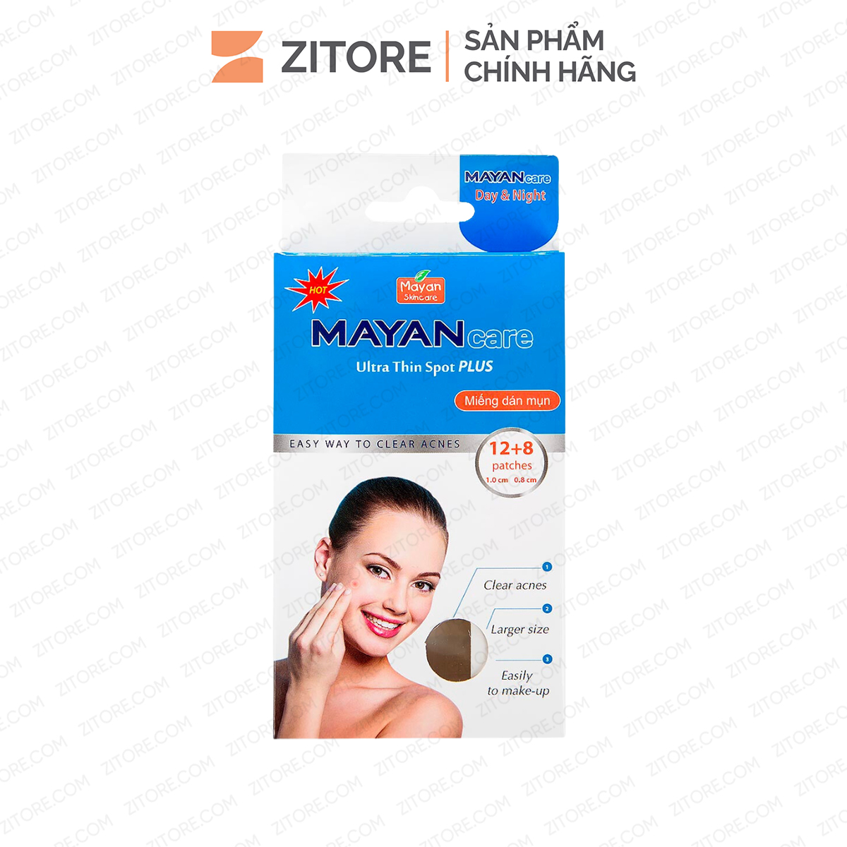 Miếng dán mụn mayan ultra thin spot plus 12+8 miếng - sản phẩm chính hãng tại zitore