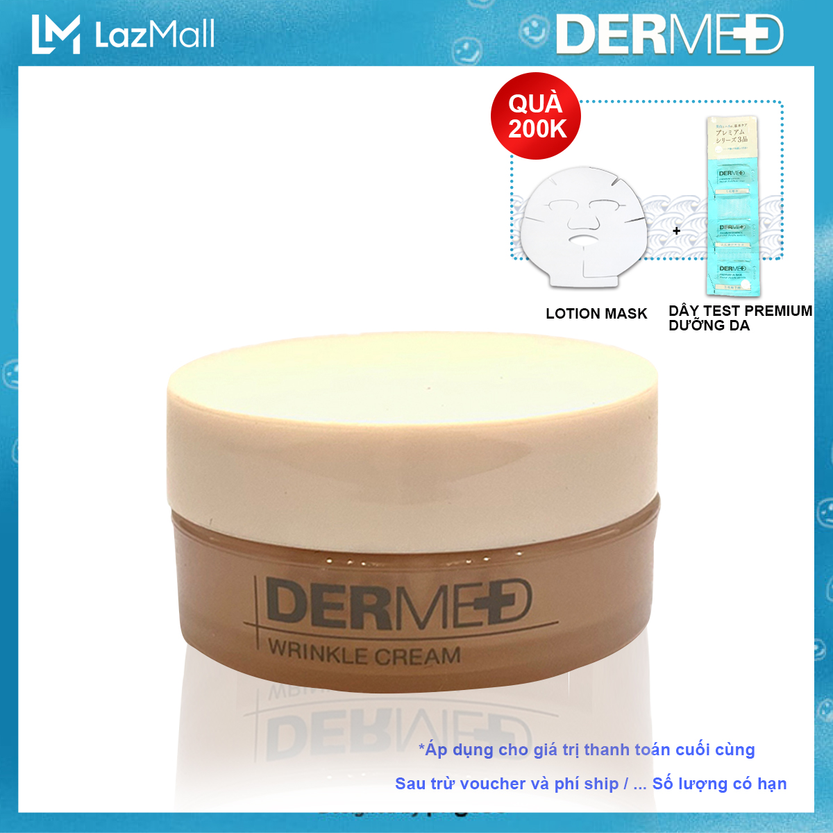 (Minisize) Kem chống lão hóa da, phục hồi và ngăn ngừa da mặt lão hóa chảy xệ nhăn, hàng nội địa số 1 Nhật Bản Dermed Wrinkle Cream 5g