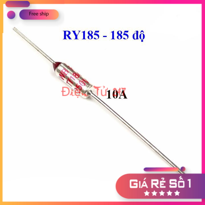 Bộ 5 Cầu Chì Nhiệt Độ 250V - 10A (Loại 185 độ)