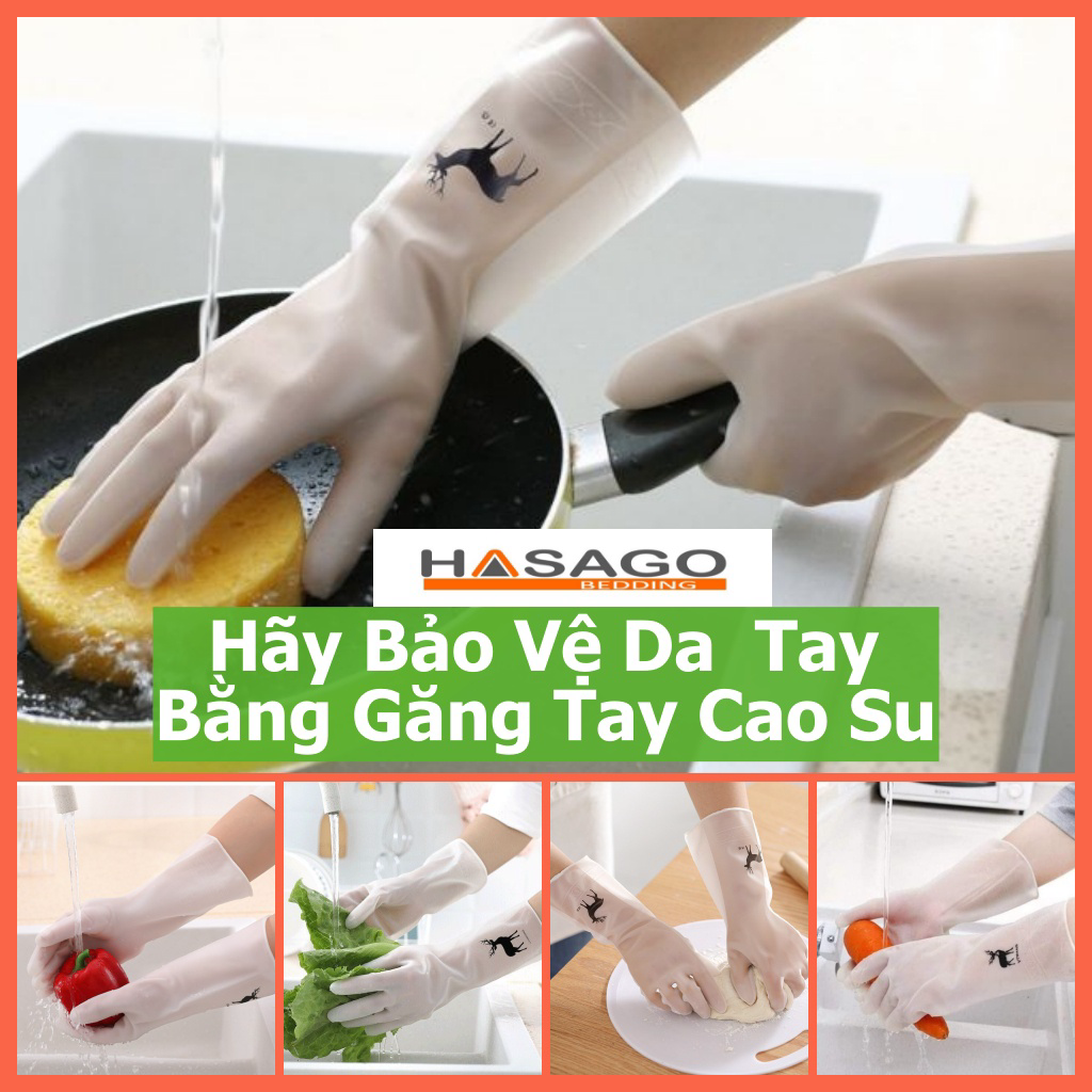 Bao tay găng tay cao su rửa bát chén đa năng siêu dai dùng rửa chén bát hoặc cọ rửa vệ sinh