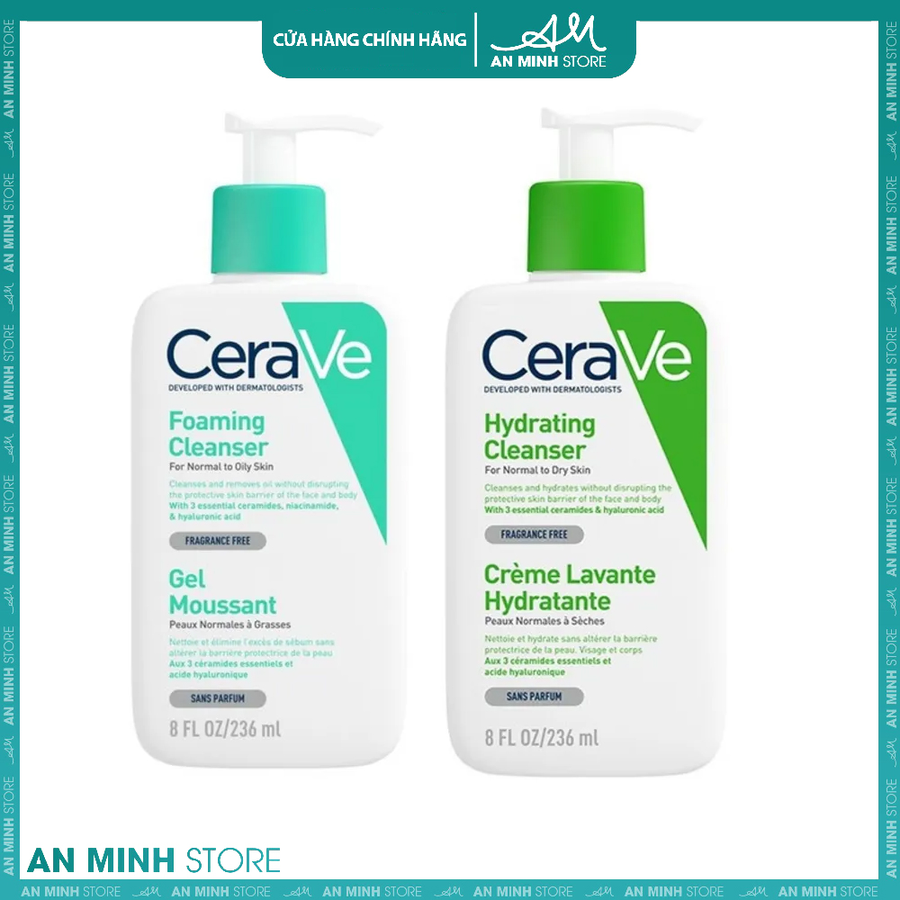Sữa rửa mặt Cerave Facial Cleanser 236 ml - Sữa Rửa Mặt Dùng Cho Da Khô, Da Dầu - Hàng Chính Hãng