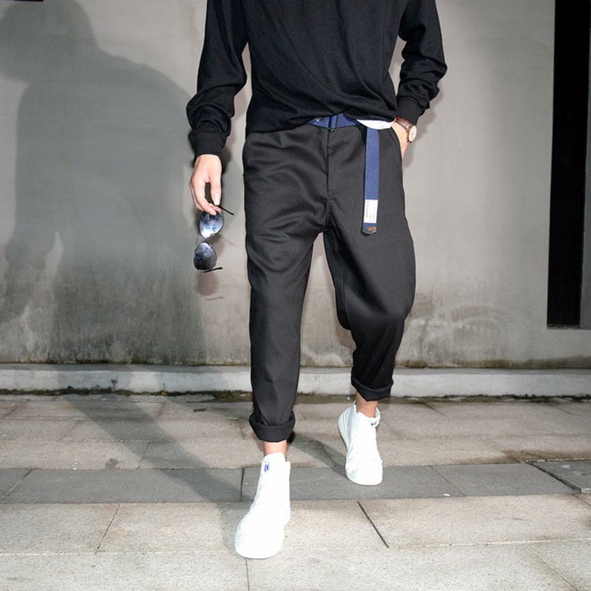 Quần Tây Âu Baggy Nam Chinos Xắn Gấu Ống Suông Basic Lưng Cài Kiểu Dáng Thanh Lịch Kèm Dây Lưng Vải Kiểu Dáng Hàn Quốc Thời Trang 4HER JOGGER NAM 9000066C3