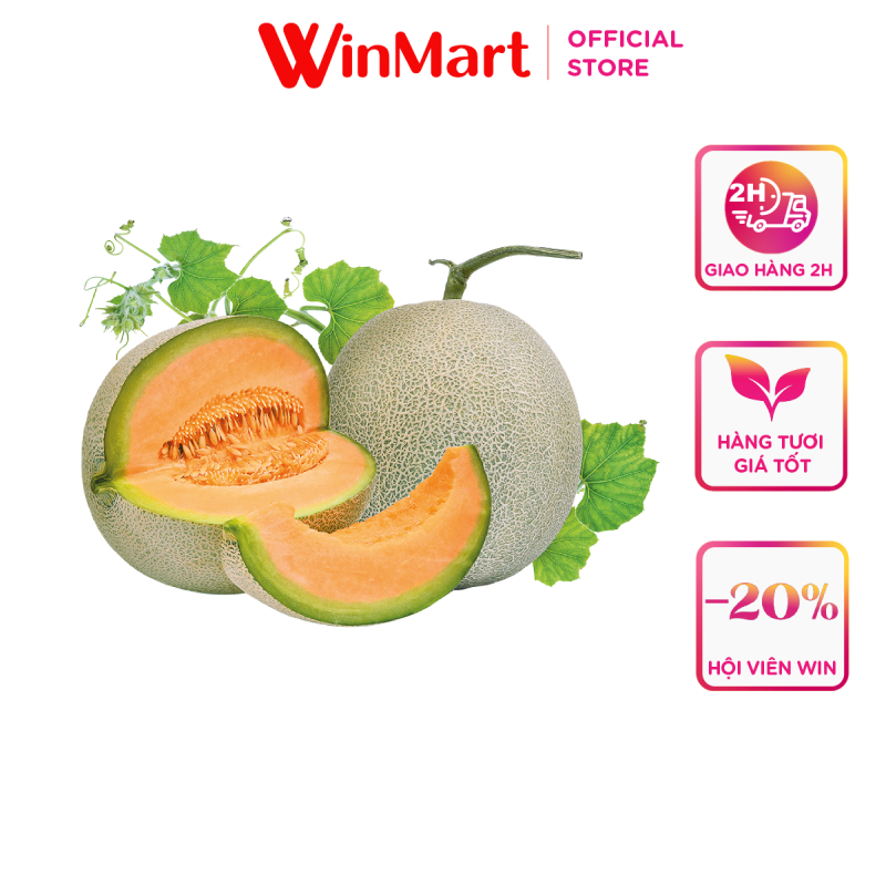[Siêu thị WinMart] -Dưa lưới sạch Đế Vương Super King Ruột cam