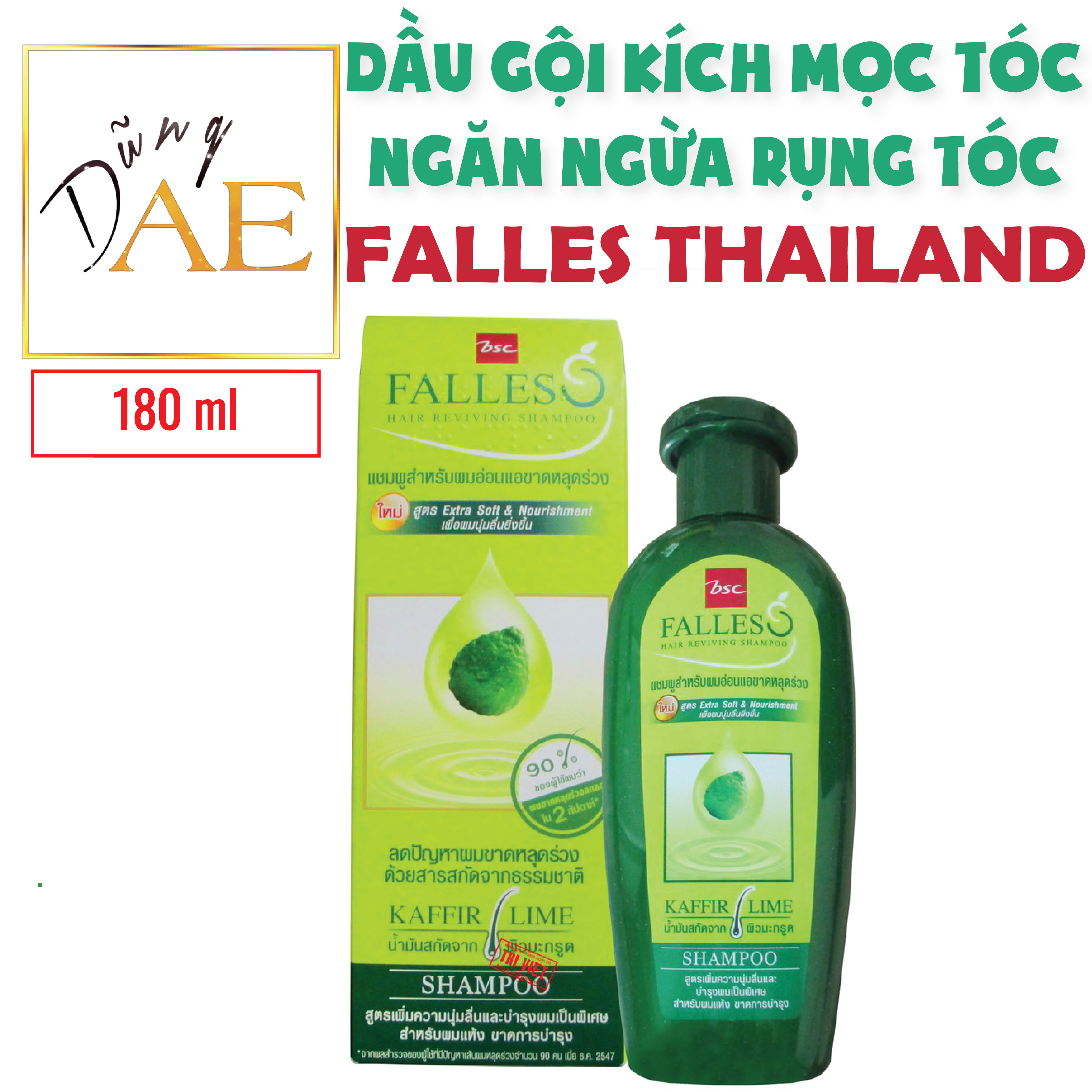 Dầu gội Falles kích thích mọc tóc, ngăn ngừa rụng tóc Thái Lan 180mL