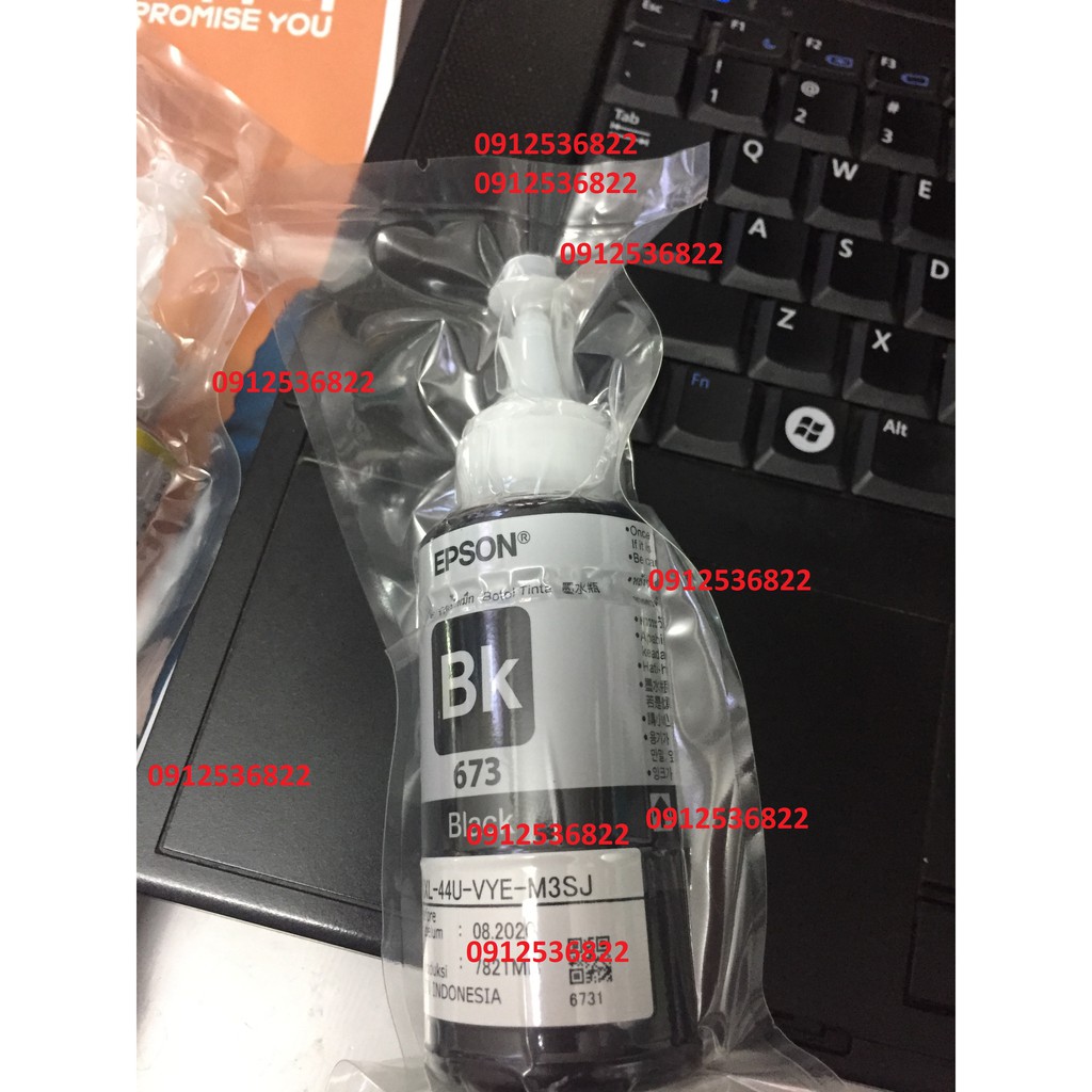 Mực in epson 673 đen bóc máy cho máy in epson l1800 l805