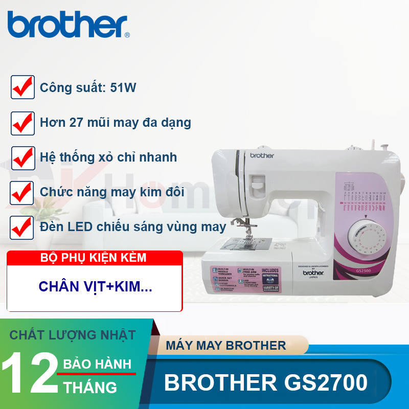Máy may cơ brother gs2700