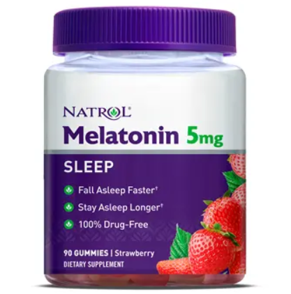 KẸO NGỦ | Kẹo Dâu Hỗ Trợ Ngủ Ngon | Sundown Naturals - Natrol Melatonin Gummies [5Mg - 10Mg] [60 - 90 Gummies]
