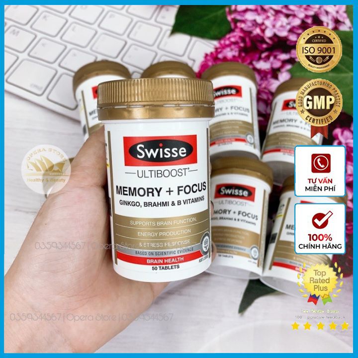 Swisse Ultiboost Memory + Focus Bổ não 50 viên