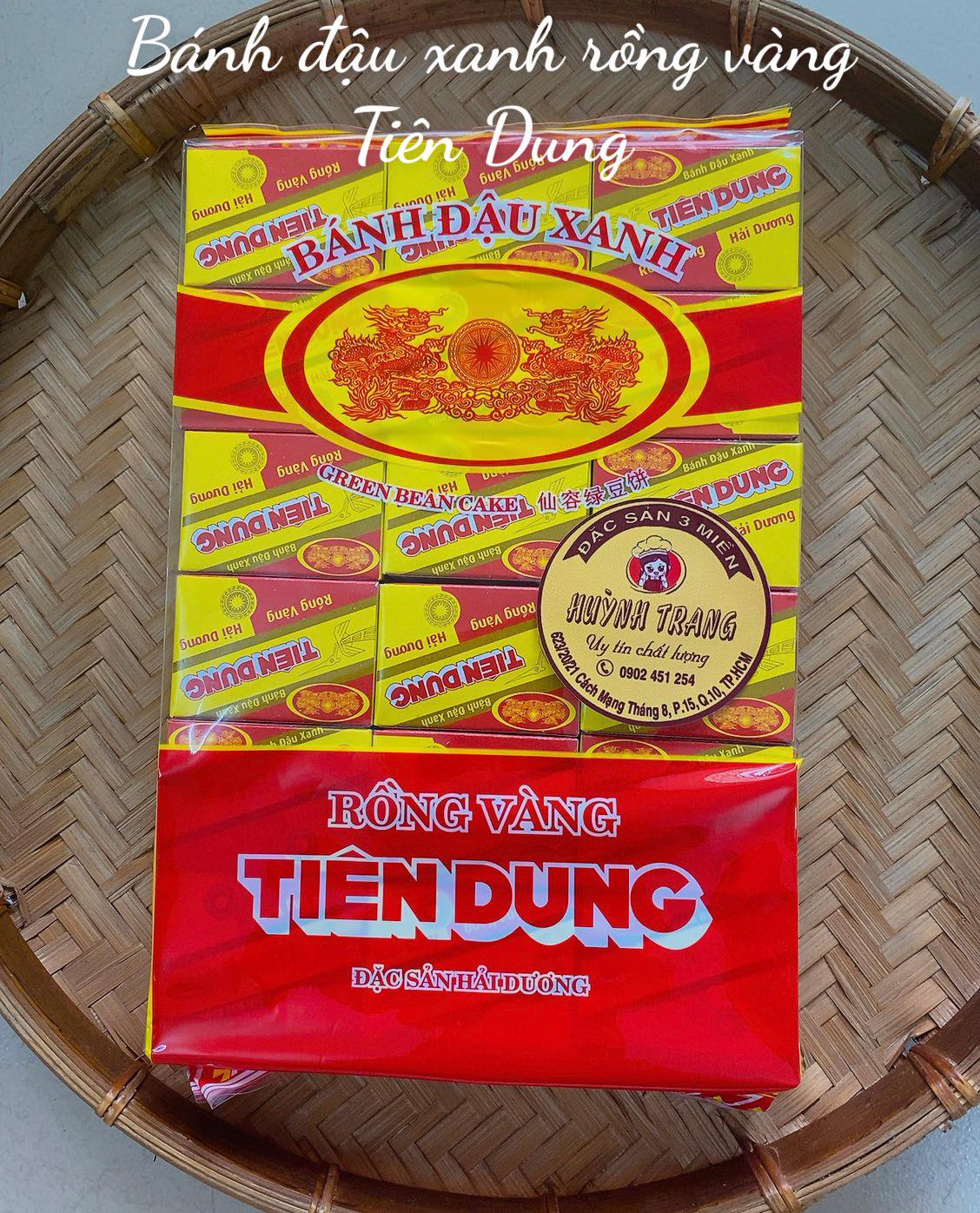  Bánh Đậu Xanh Rồng Vàng Tiên Dung 430g Đặc Sản Hải Dương 