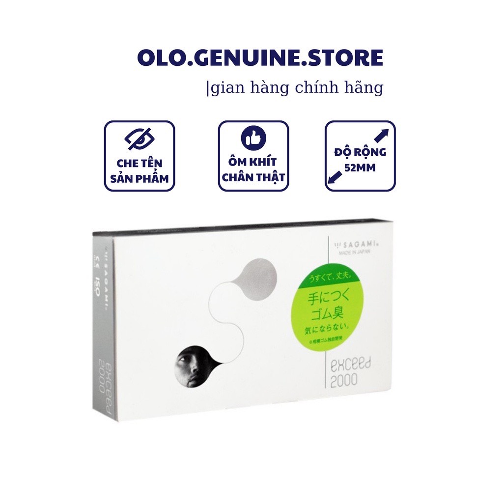Bao cao su Sagami Exceed 2000 Nhật Bản siêu mỏng, ôm khít, nhiều gel bôi trơn , olo.genuine.store