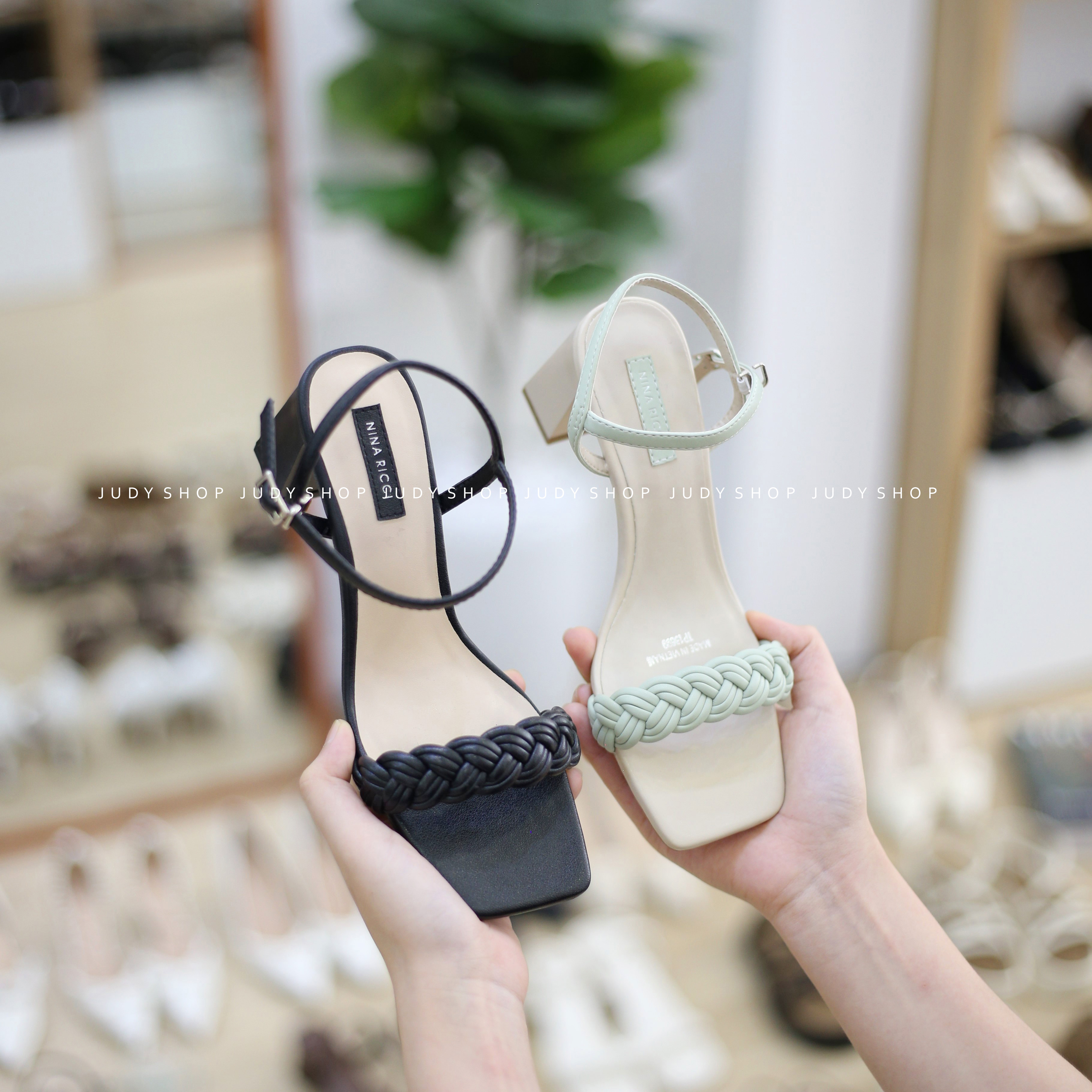 Giày judy- giày sandal ricci quai ngang thắt bính 7p vnxk 6349