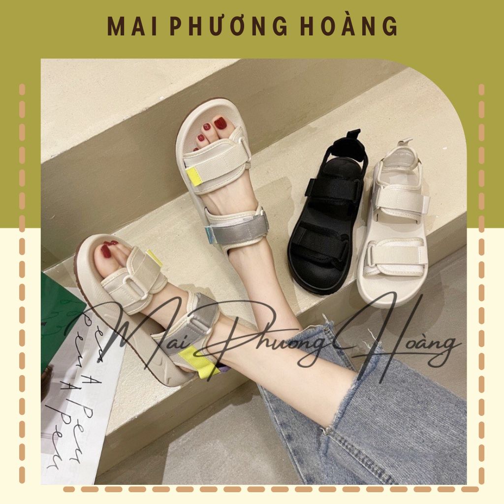 Dép Sandal Nữ Quai Ngang Hàn Quốc Đi Học, Đi Chơi, Dép Quai Hậu - Ulzzang