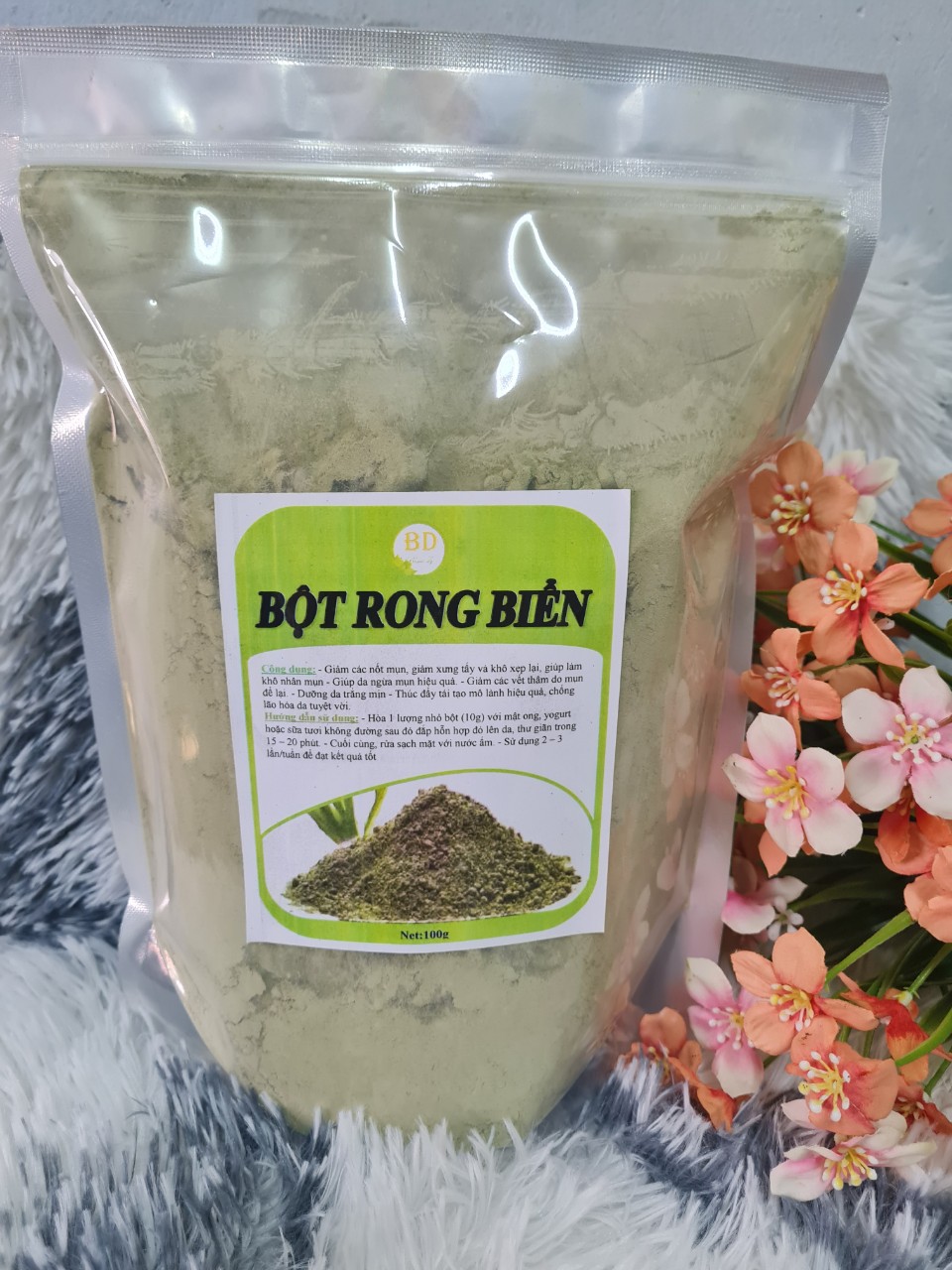 1KG Bột Rong Biển Xanh Tự Nhiên - Hàng Chính Hãng