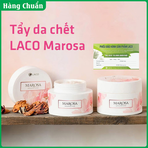 Hàng Chuẩn - Tẩy tế bào chết da mặt và môi Laco Marosa - Tốt cho da dầu mụn nhạy cảm - Trả lại làn da sáng khỏe mềm mịn - Giúp sinh collagen, tạo độ ẩm, tăng độ đàn hồi và se khít lỗ chân lông