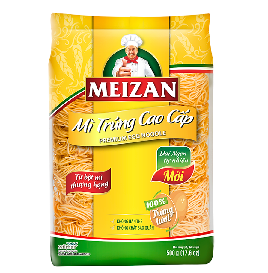 Mì trứng cao cấp Meizan, gói 500gr
