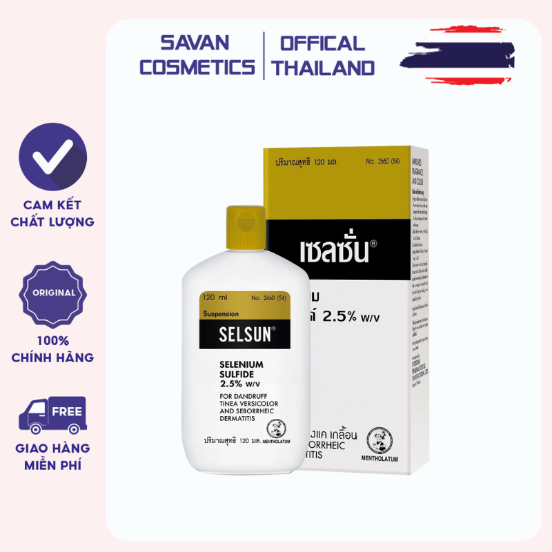 Dầu gội ṫrị ǥàu Selsun Selenium Sulfide 2.5% 120ml Thái Lan