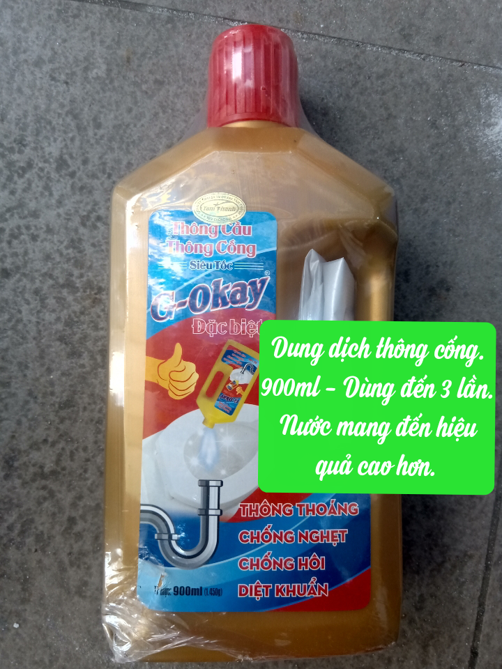 [HCM]Dung dịch thông cầu thông cống G-Okay. 900ml.