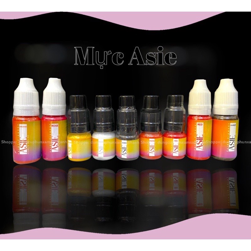 Mực asie mini 3,3ml , fullsize 10ml