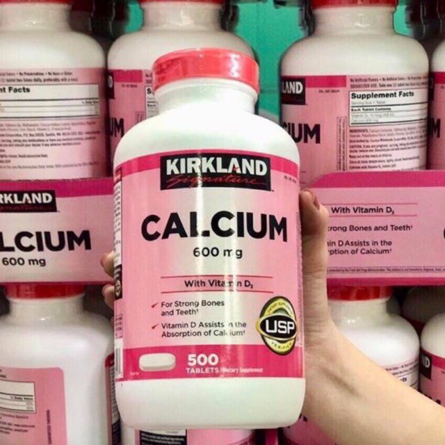 Viên uống bổ sung Canxi Kirkland Calcium 600mg Vitamin D3 500viên
