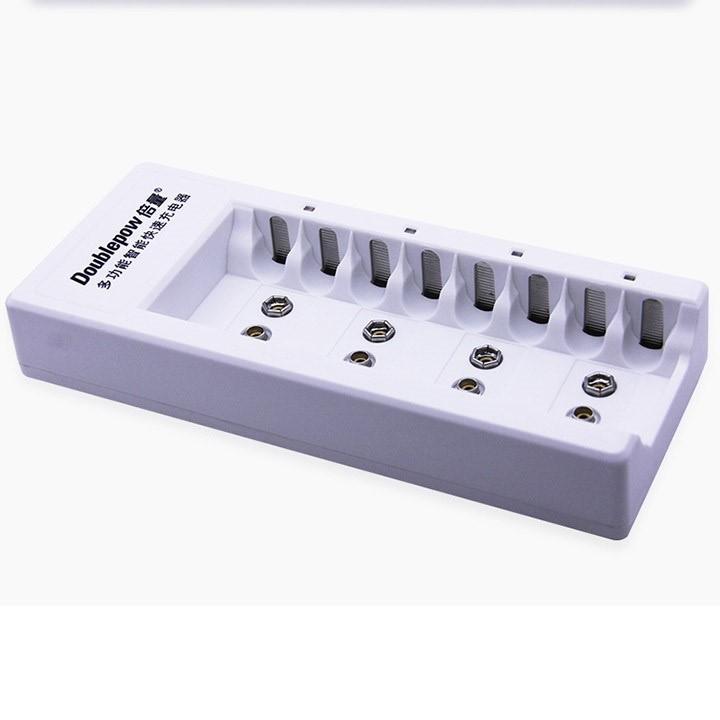 Bộ Sạc nhanh thông minh Đa Năng K08 Dùng sạc cho Pin vuông, pin tiểu AA,pin đũa AAA Doublepow