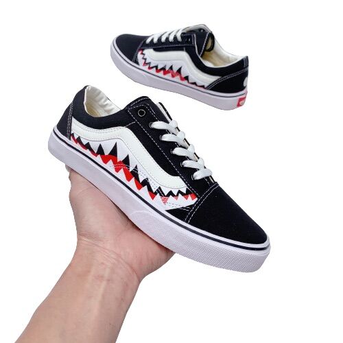 Giày old skool cá.Tặng tất,hộp,dây