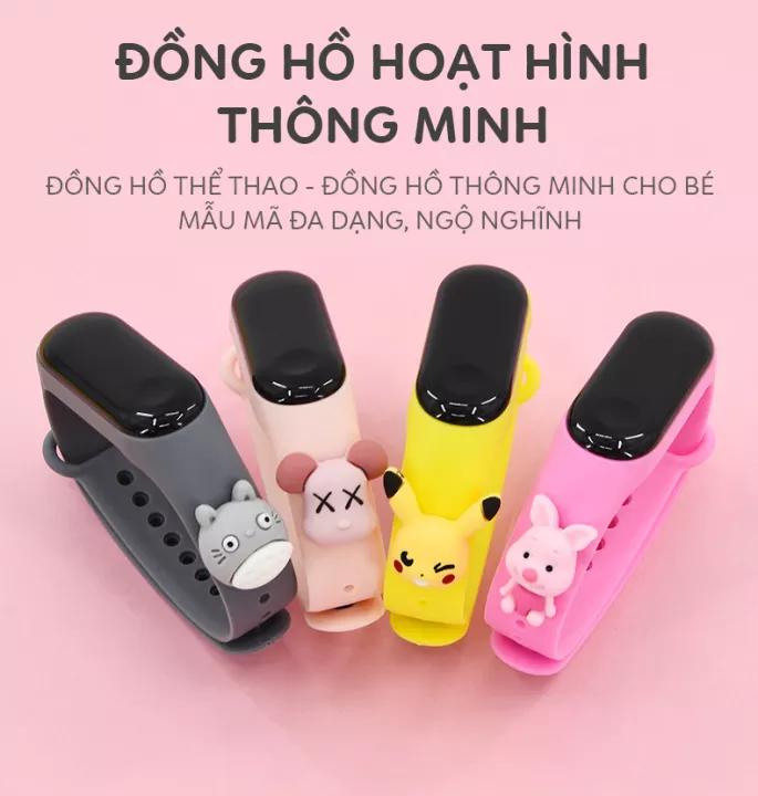 Đồng Hồ LED CRNAIRA mix con vật đáng yêu nam - nữ và Cho Bé Yêu Silicon Chống Nước sinh hoạt hàng ngày