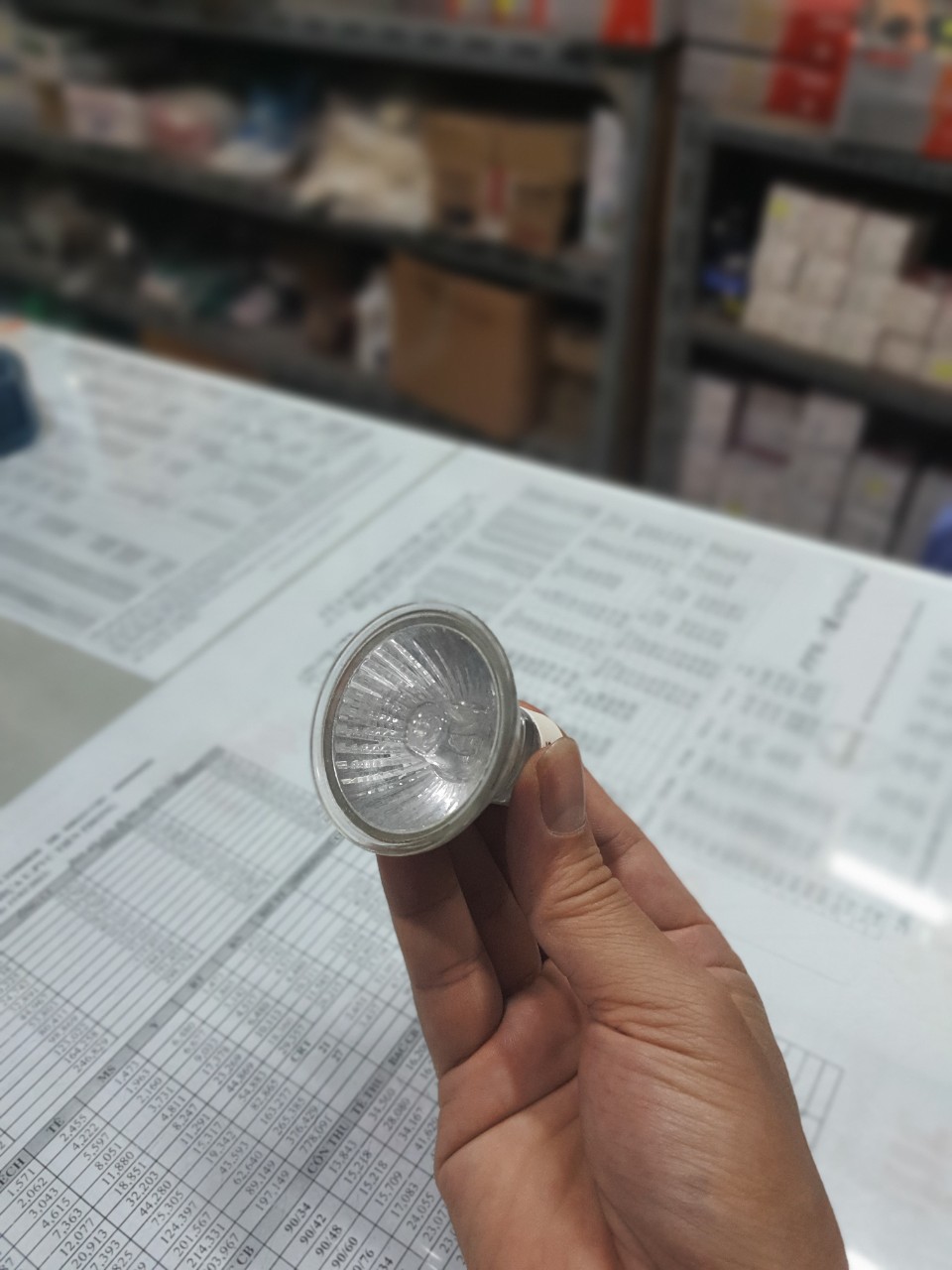 Bóng đèn nón halogen 50w gu10 - bóng đèn nến - đui sứ gu10