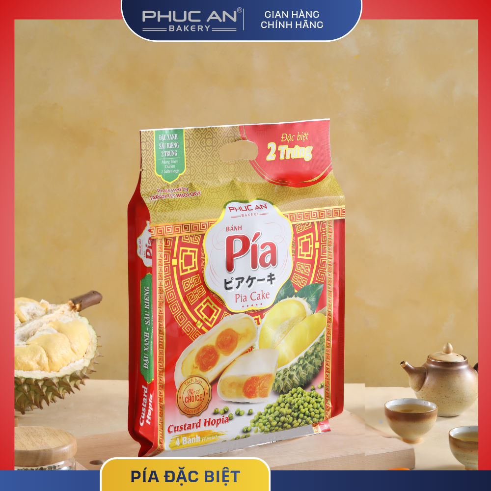 Bánh Pía Premium Big Size 2 trứng muối ( Đậu Xanh - Sầu Riêng - Trứng Muối )