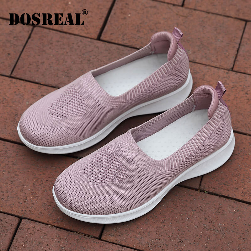 DOSREAL Giày Nữ Thời Trang Giày Lười Thoáng Khí Đi Bộ Bình Thường Giày Giày Chạy Màu Đen Hàn Quốc Cho Nữ HOT ●9/16☒☑▣ - 2