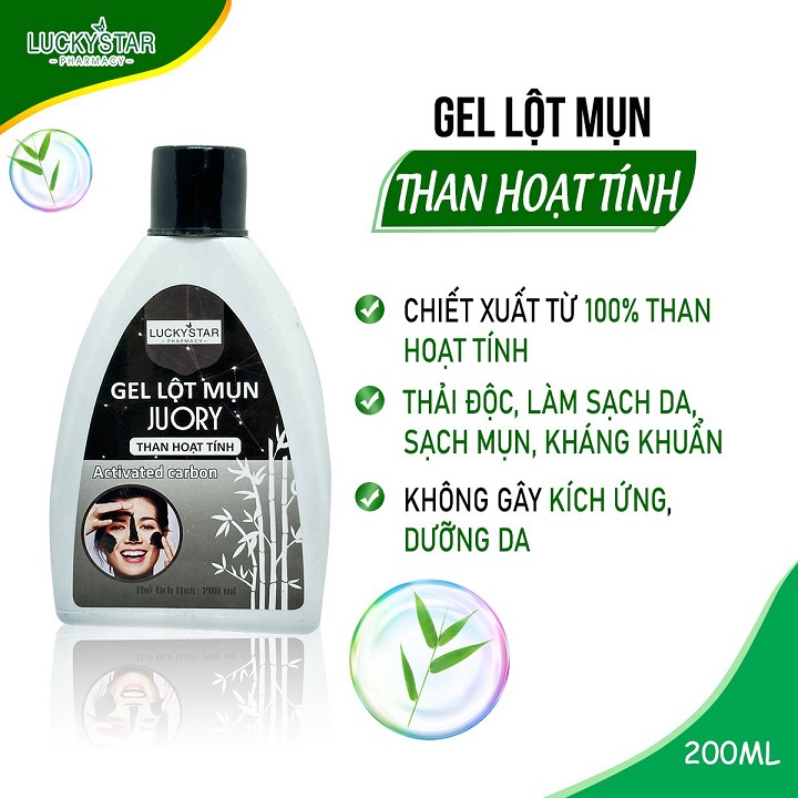 Lucky star - gel lột mụn than hoạt tính