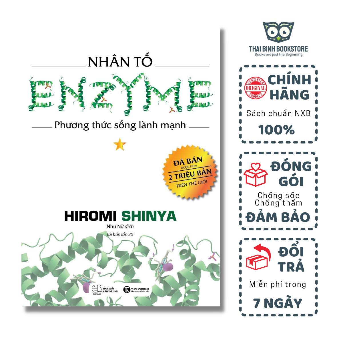 Sách - Nhân Tố Enzyme - Phương Thức Sống Lành Mạnh - Hiromi Shinya - Thái Bình Bookstore