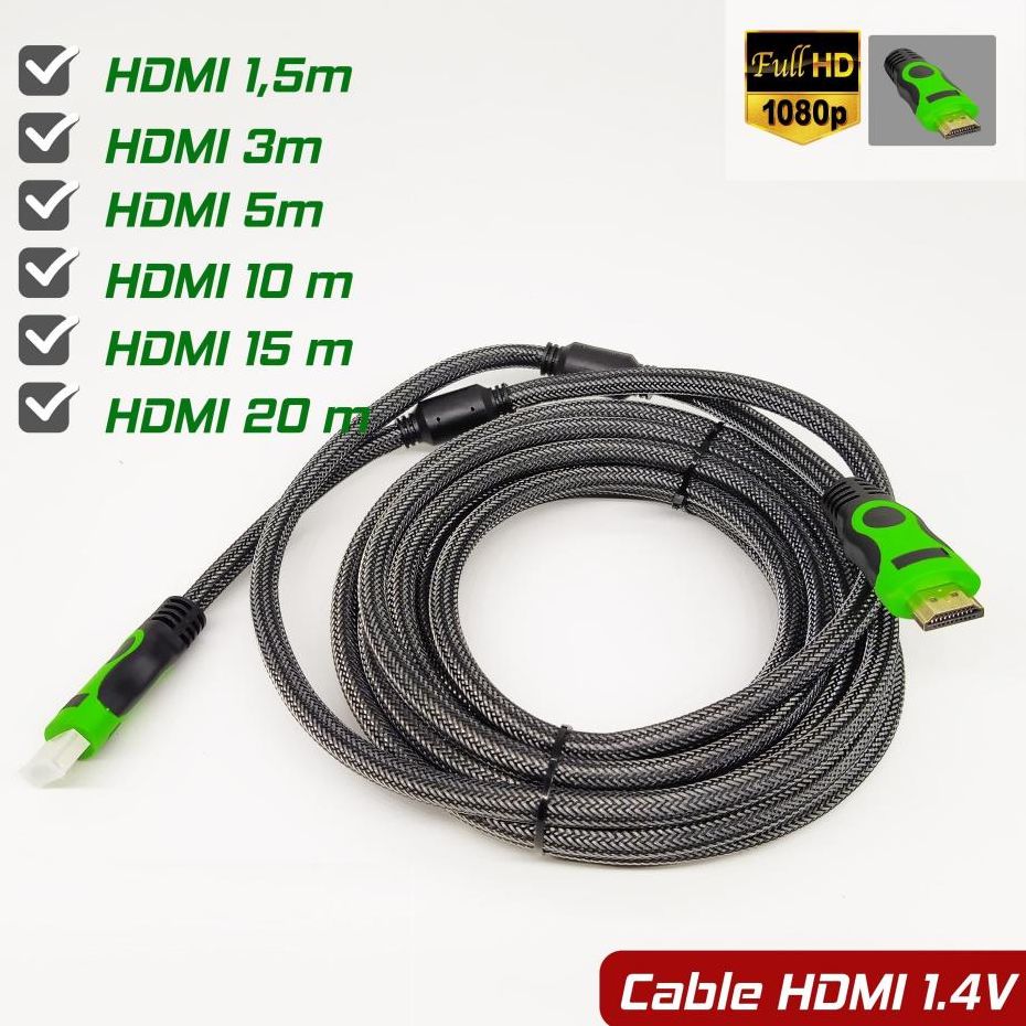 CÁP HDMI DÂY TRÒN CHUẨN 1.4 FULL HD CHIỀU DÀI 1.5M /3M /5M, dây lớn chắc chắn. Đầu cáp chống mòn, chống gãy
