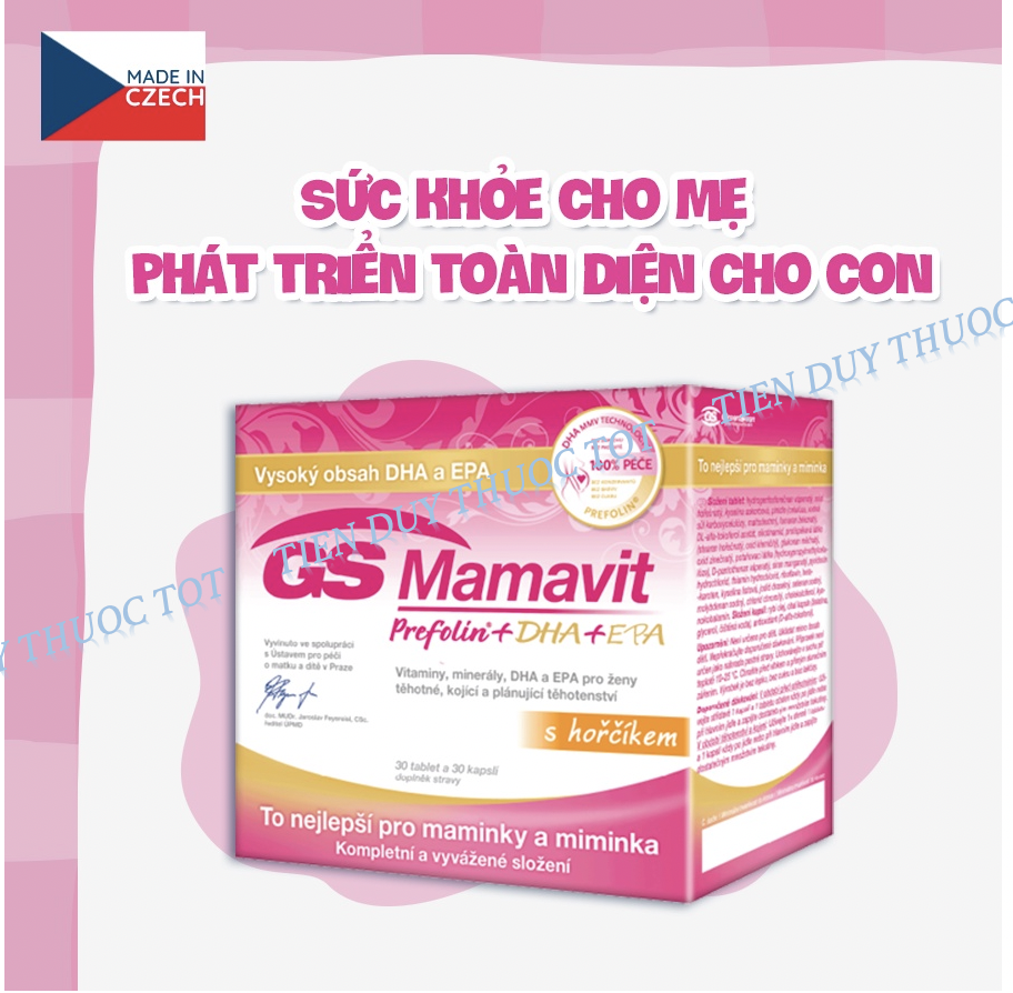 [Hoàn Tiền 6%] GS Mamavit Prefolin + DHA EPA - Bổ Sung Đa Chất Vitamin, Khoáng Chất, Cho Mẹ Bầu