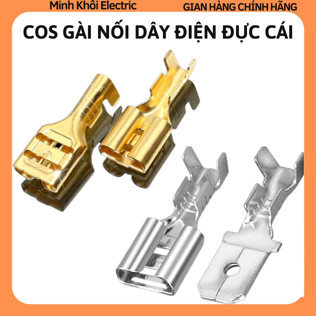  100 đầu cos nối dây điện cos gài ghim cốt đực cốt cái trần cosse loa jack loa 