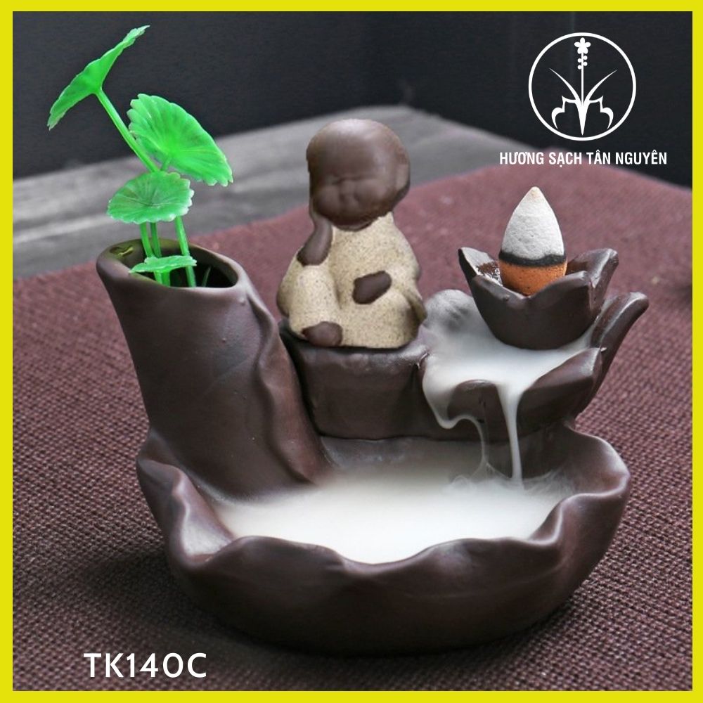  Thác khói trầm hương thác khói trầm hương tiểu cảnh tháp khói chú tiểu nhiều mẫu 