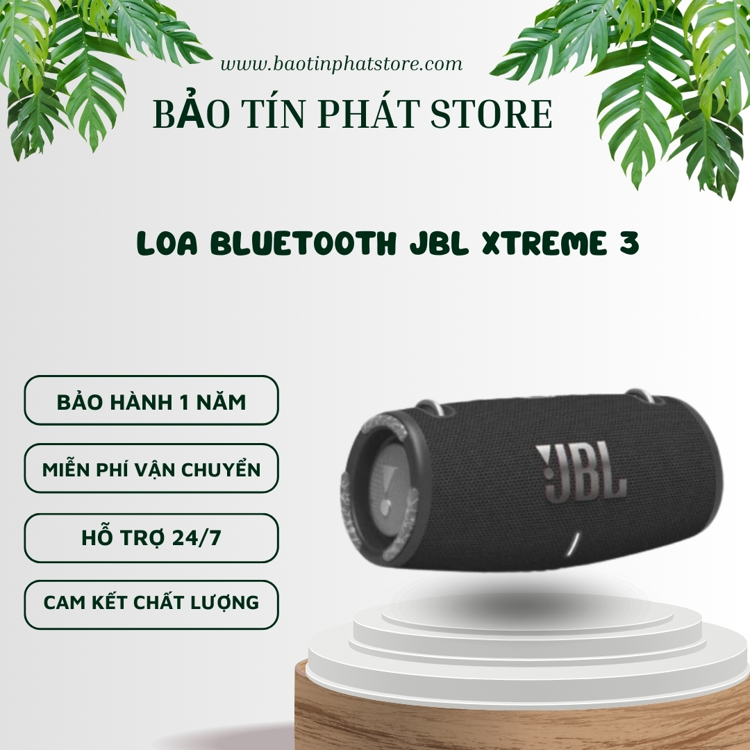 Loa Bluetooth JBL Xtreme 3, Loa Nghe Nhạc Karaoke Công Suất Lớn 40W, Loa Bass Mạnh, Treble Rời, Sử Dụng Với Máy Tính, Vi Tính, LapTop, PC, TiVi BLuetooth 5.1 - Chống Nước, Chống Bụi IP67 - Chơi Nhạc 15h - Bảo Tín Phát - Bảo Hành 1 Năm
